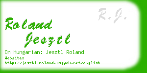 roland jesztl business card